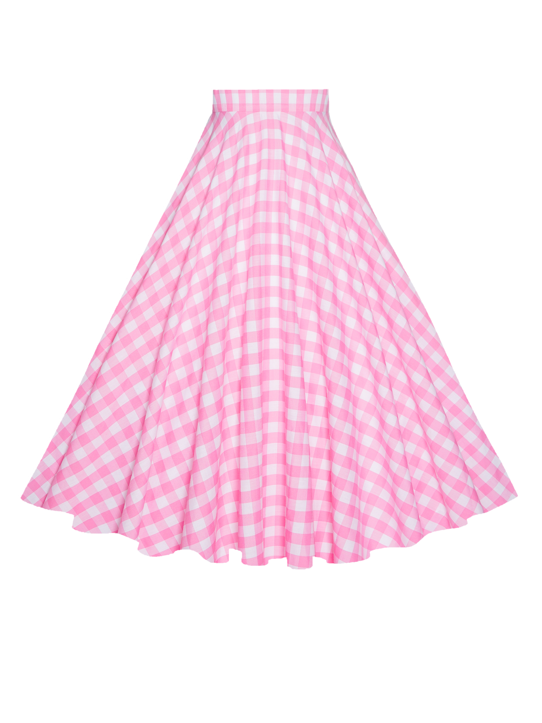RTS - 2XL - Lindy Skirt Light Pink Gingham - Large Checks