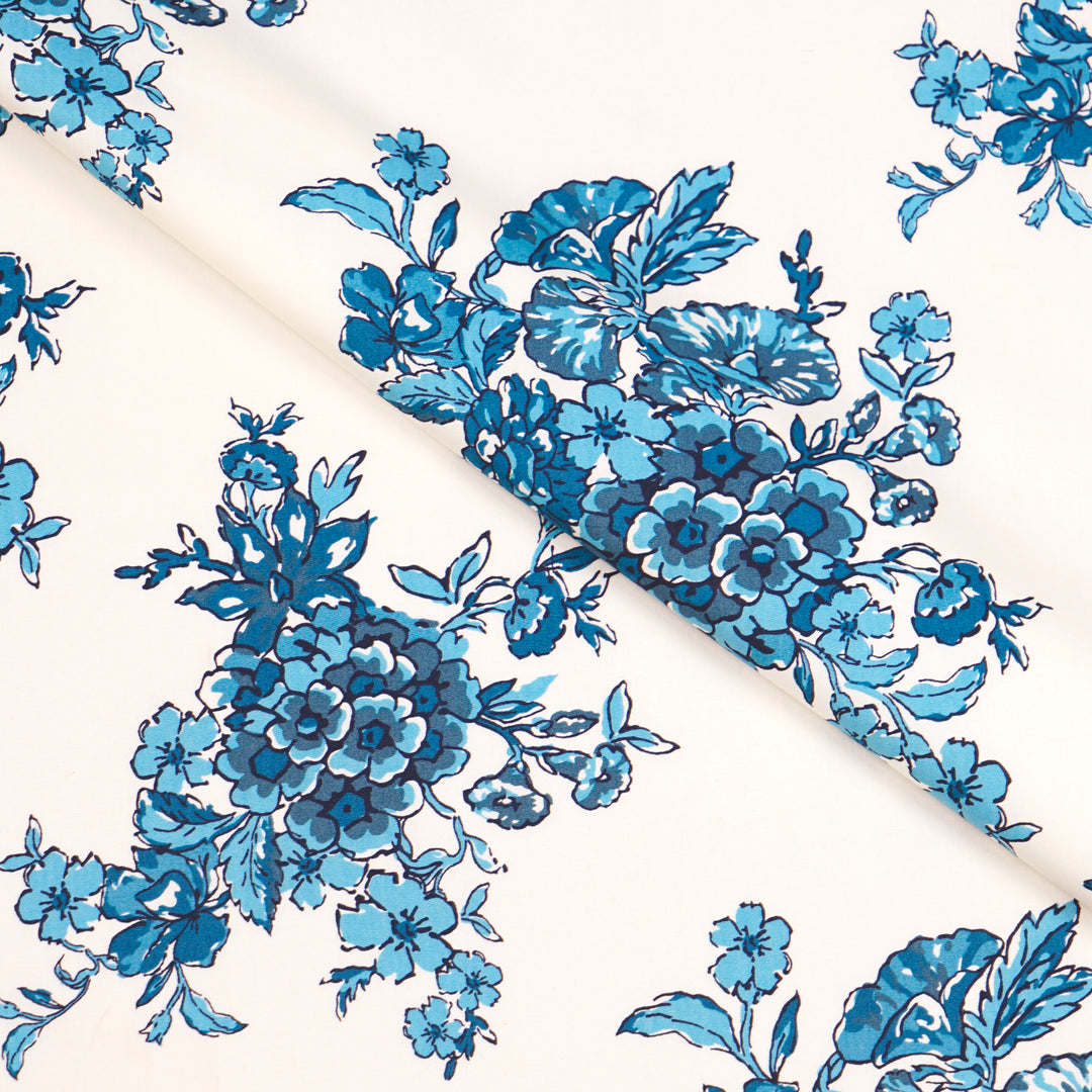 Fabric "Bleu de Fleur" - By the yard