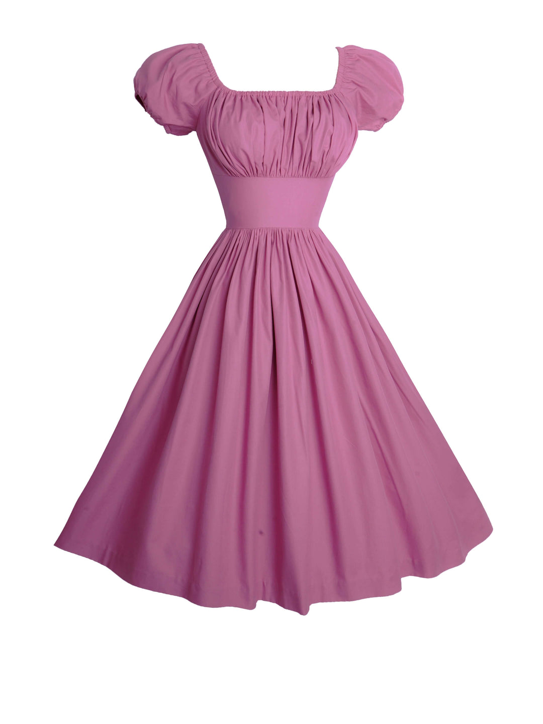 RTS - Loretta Dress in Mauve Rose Cotton