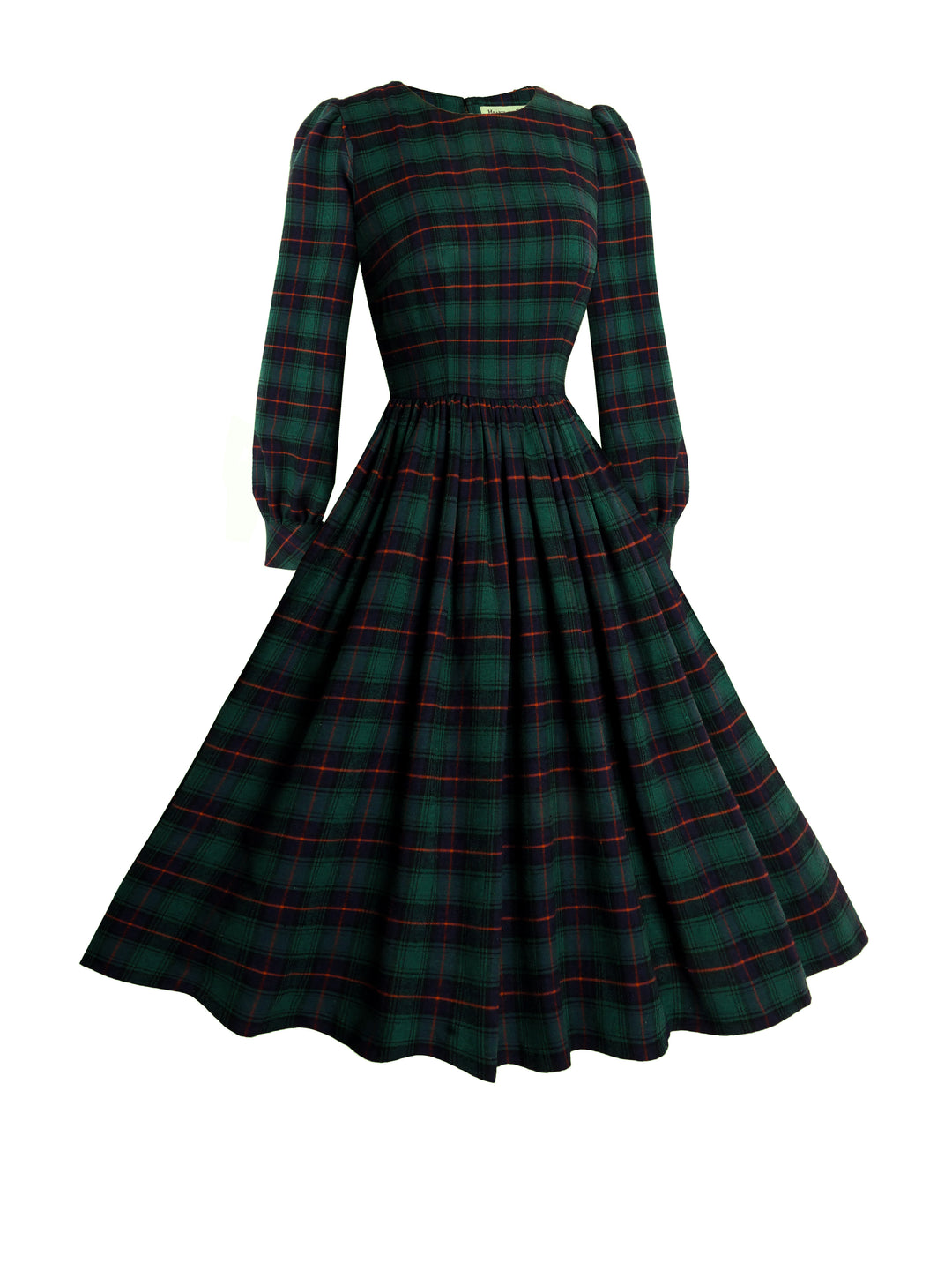 plaid dress black University Plaid Midi Dress Brown