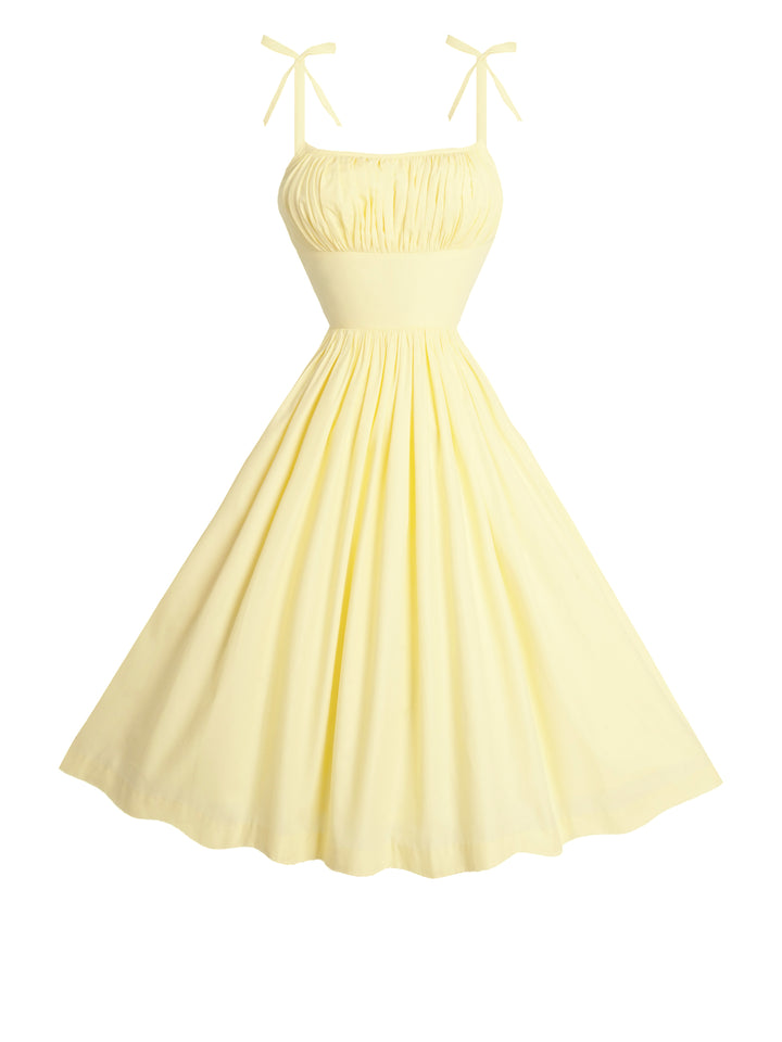 MTO - Kelly Dress in "I can’t believe it’s not butter" Pale Yellow