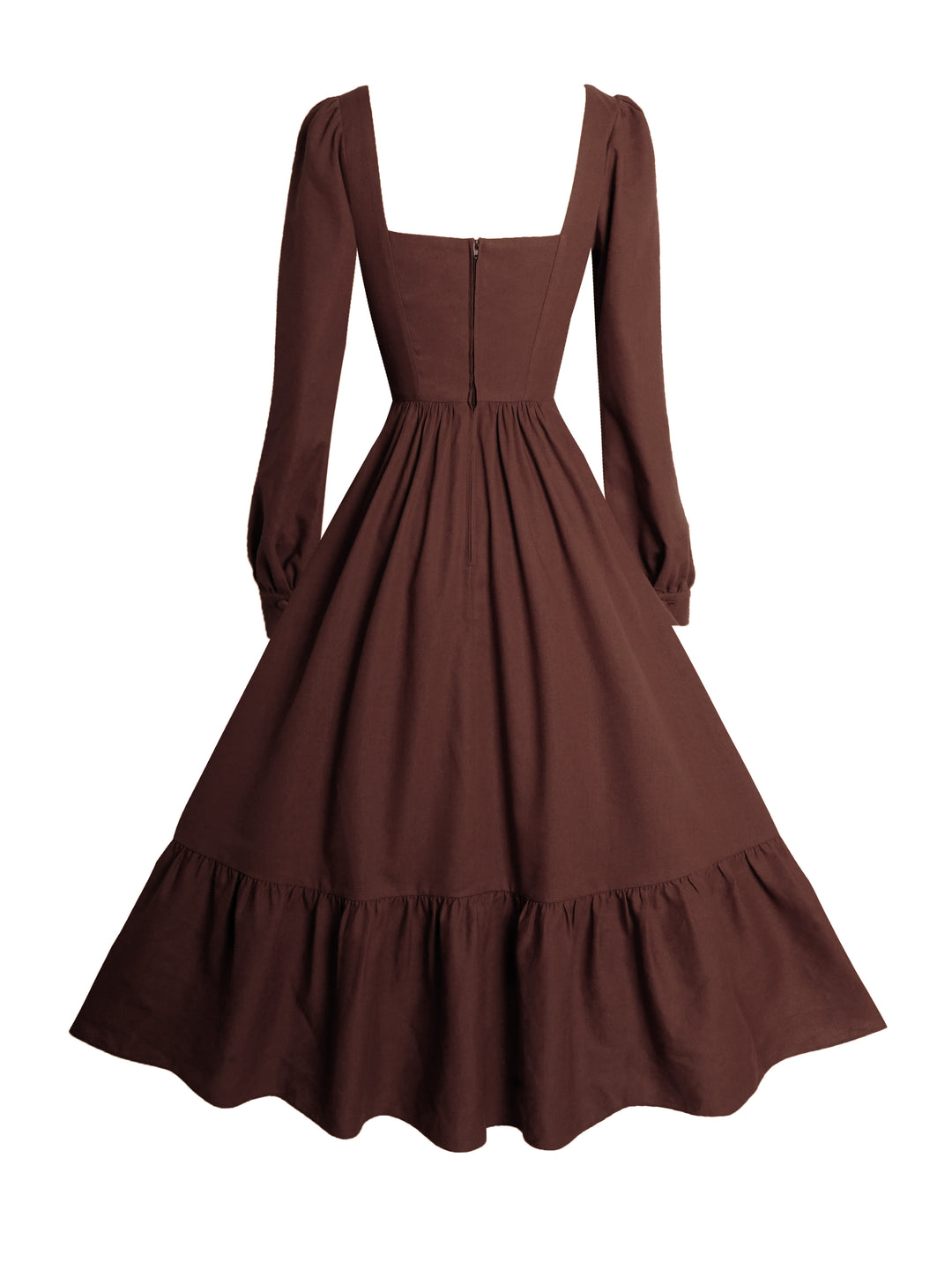 MTO - Mary Dress in Walnut Linen