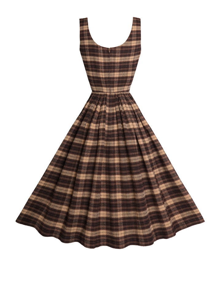 RTS - XS - Emily Dress - "Mulholland Plaid" - Midi Length