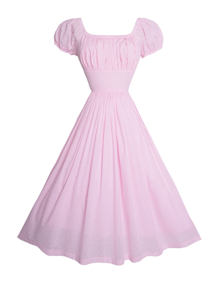 MTO - Loretta Dress Pale Pink “Dotted Swiss”