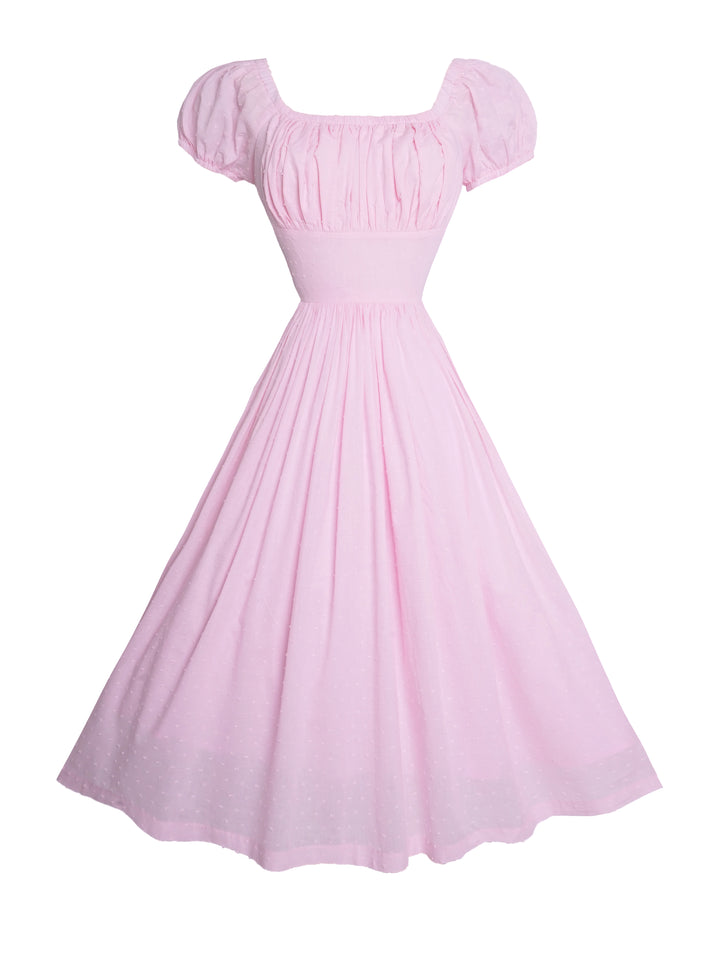 MTO - Loretta Dress Pale Pink “Dotted Swiss”