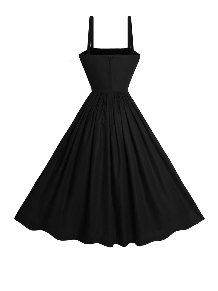 MTO - Grace Dress in Raven Black Cotton