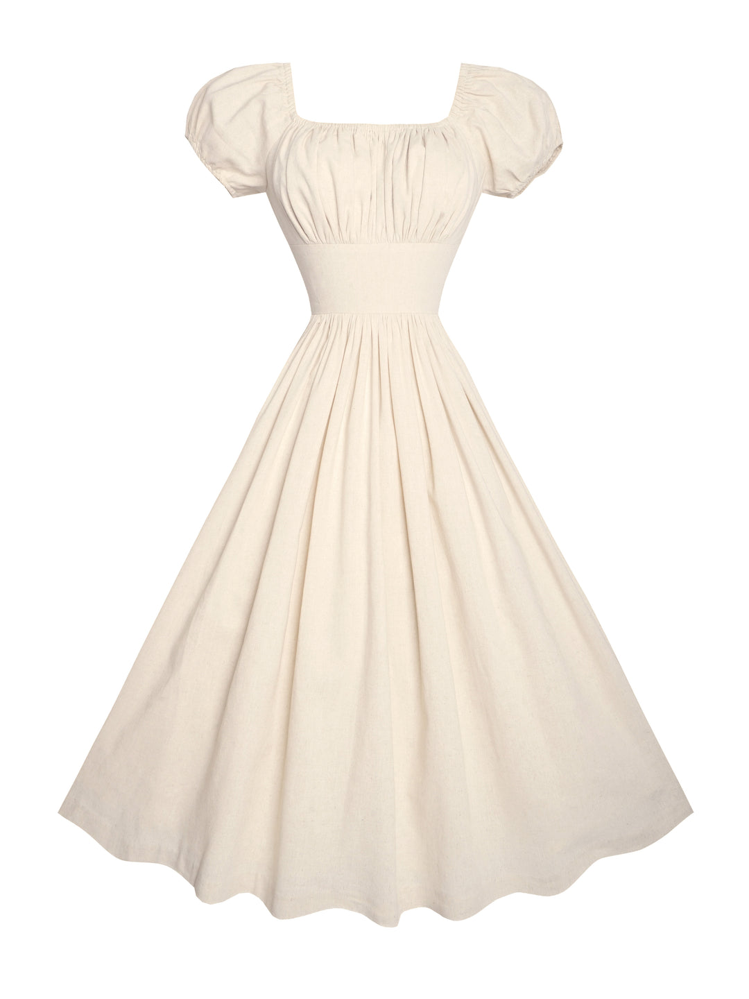 RTS - Loretta Dress Parchment Ivory Linen