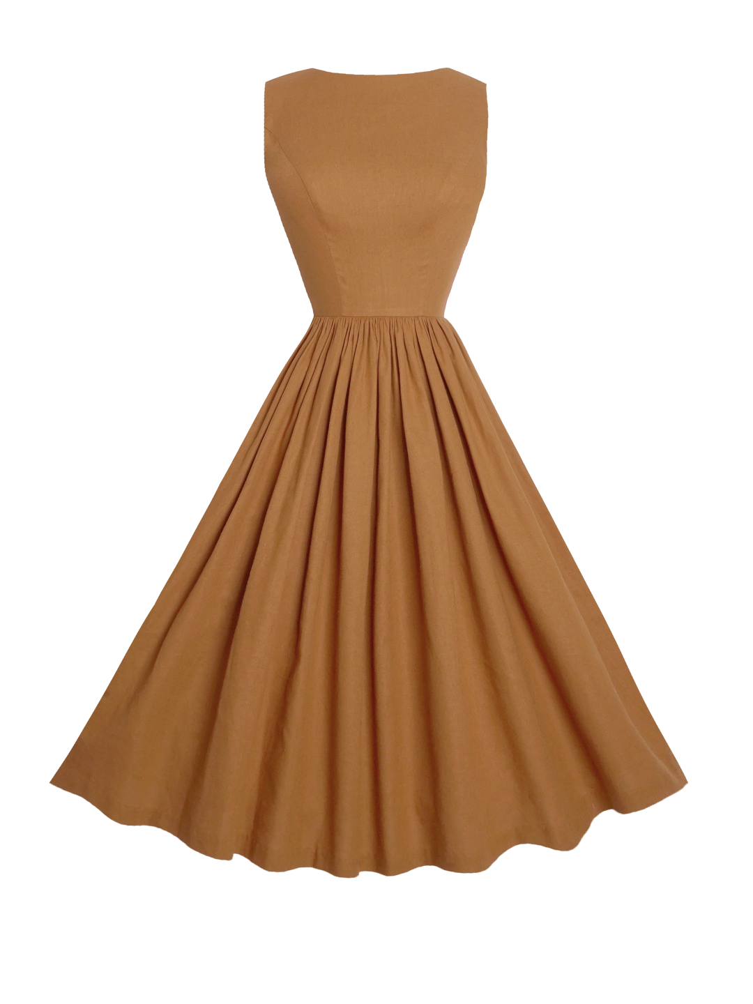 MTO - Audrey Dress Caramel Linen