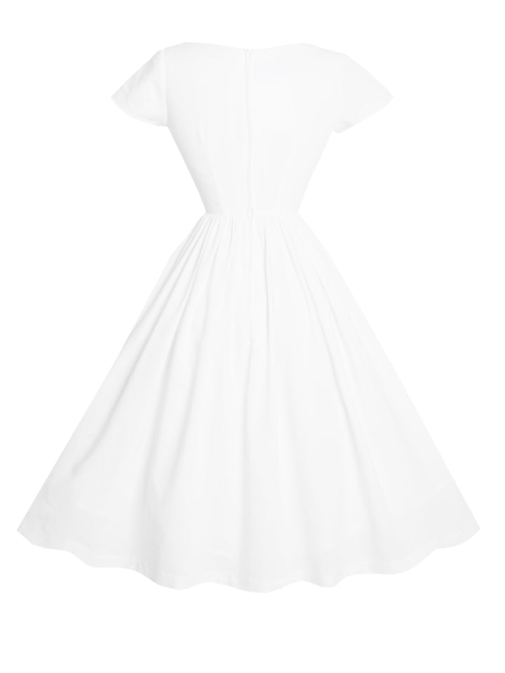RTS - Size S - Evelyn Dress in White Cotton