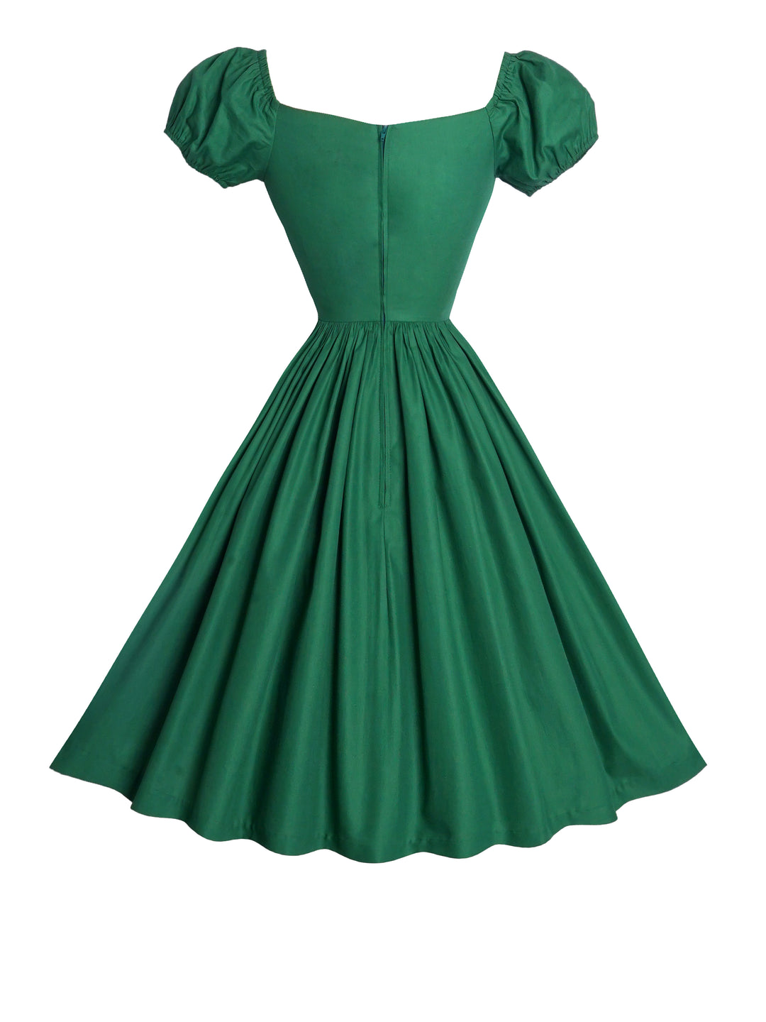 MTO - Loretta Dress in Pine Green Cotton