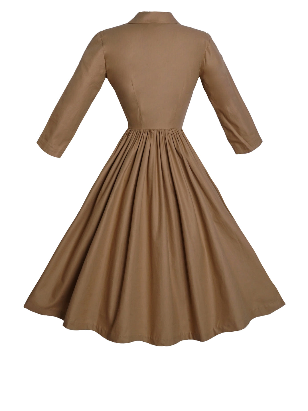 RTS - Natalie Dress in Camel Beige Cotton