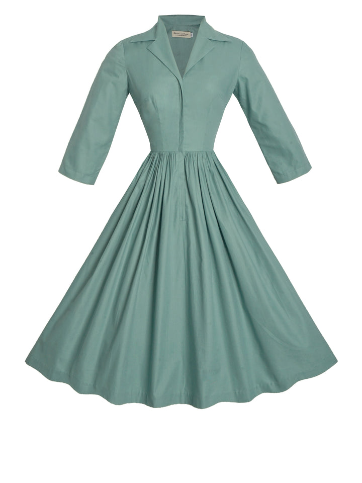 MTO - Natalie Dress in Jade Green Cotton