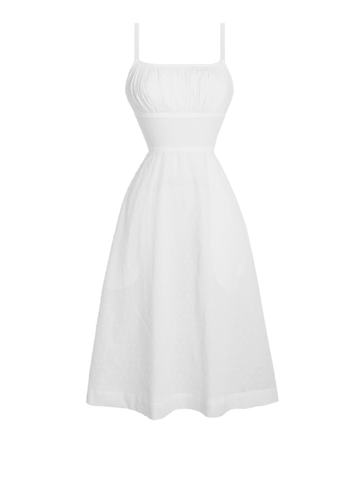 MTO - Bettie Dress in White Cotton