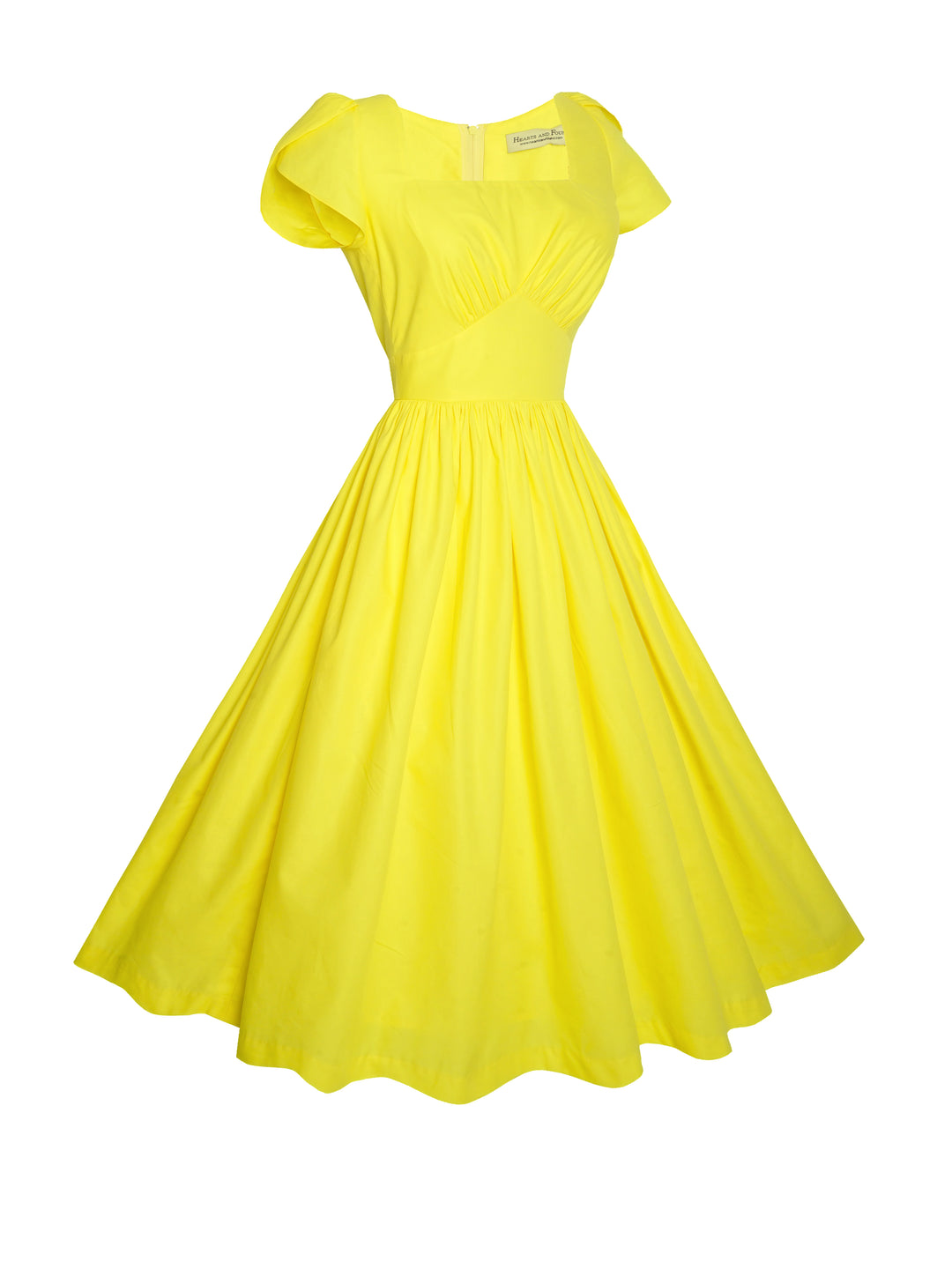 MTO - Ava Dress in Canary Yellow Cotton