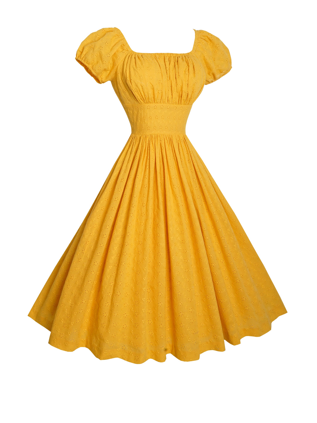 MTO - Loretta Dress in Mustard "Forget Me Not"