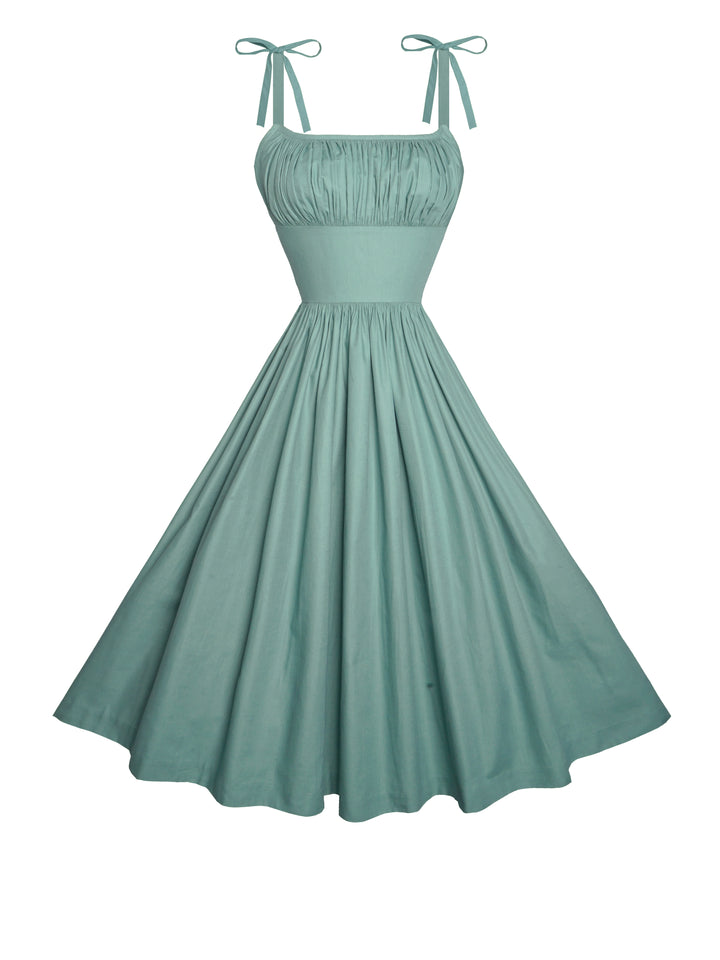 MTO - Kelly Dress in Jade Green Cotton