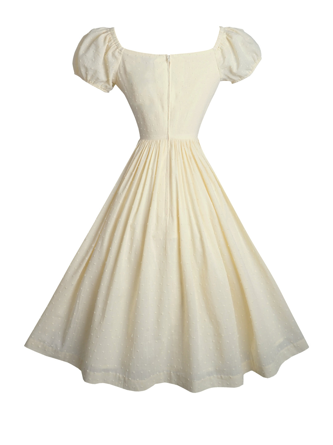 MTO - Loretta Dress Ivory "Dotted Swiss"