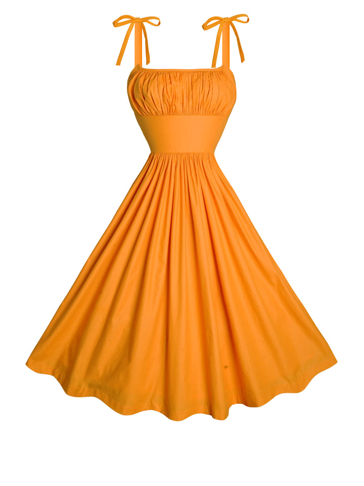 MTO - Kelly Dress in Pumpkin Orange Cotton