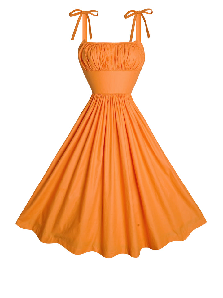 Kelly Dress Pumpkin Orange Cotton