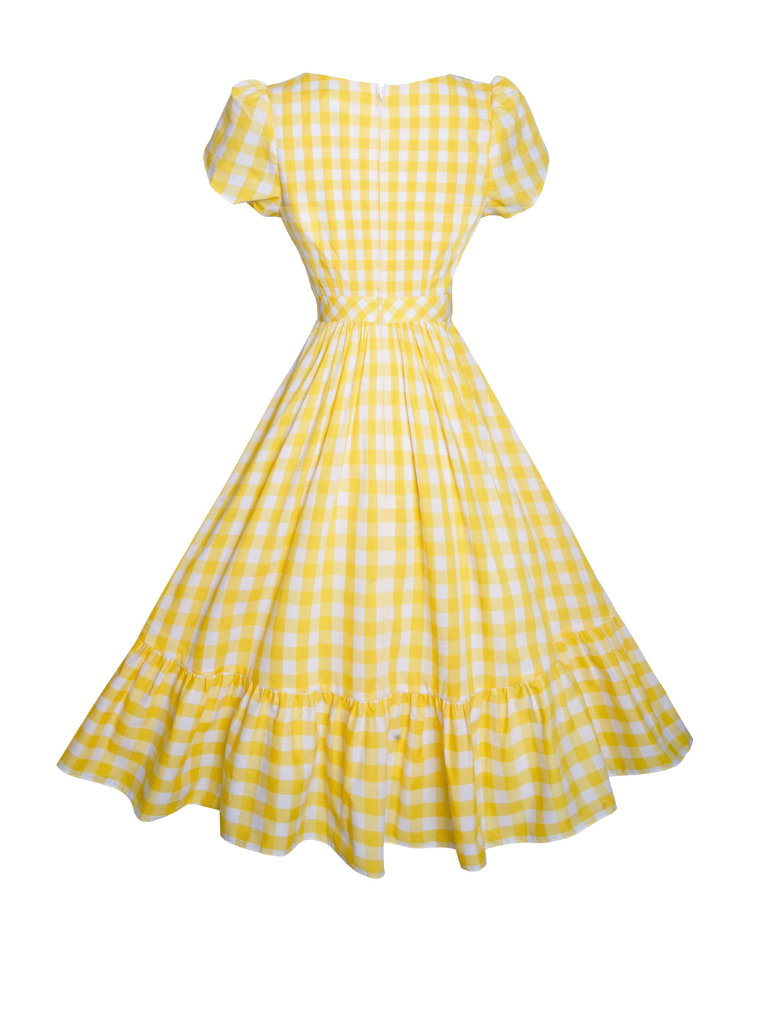 MTO - Ava Dress in Yellow Gingham - Large Checks
