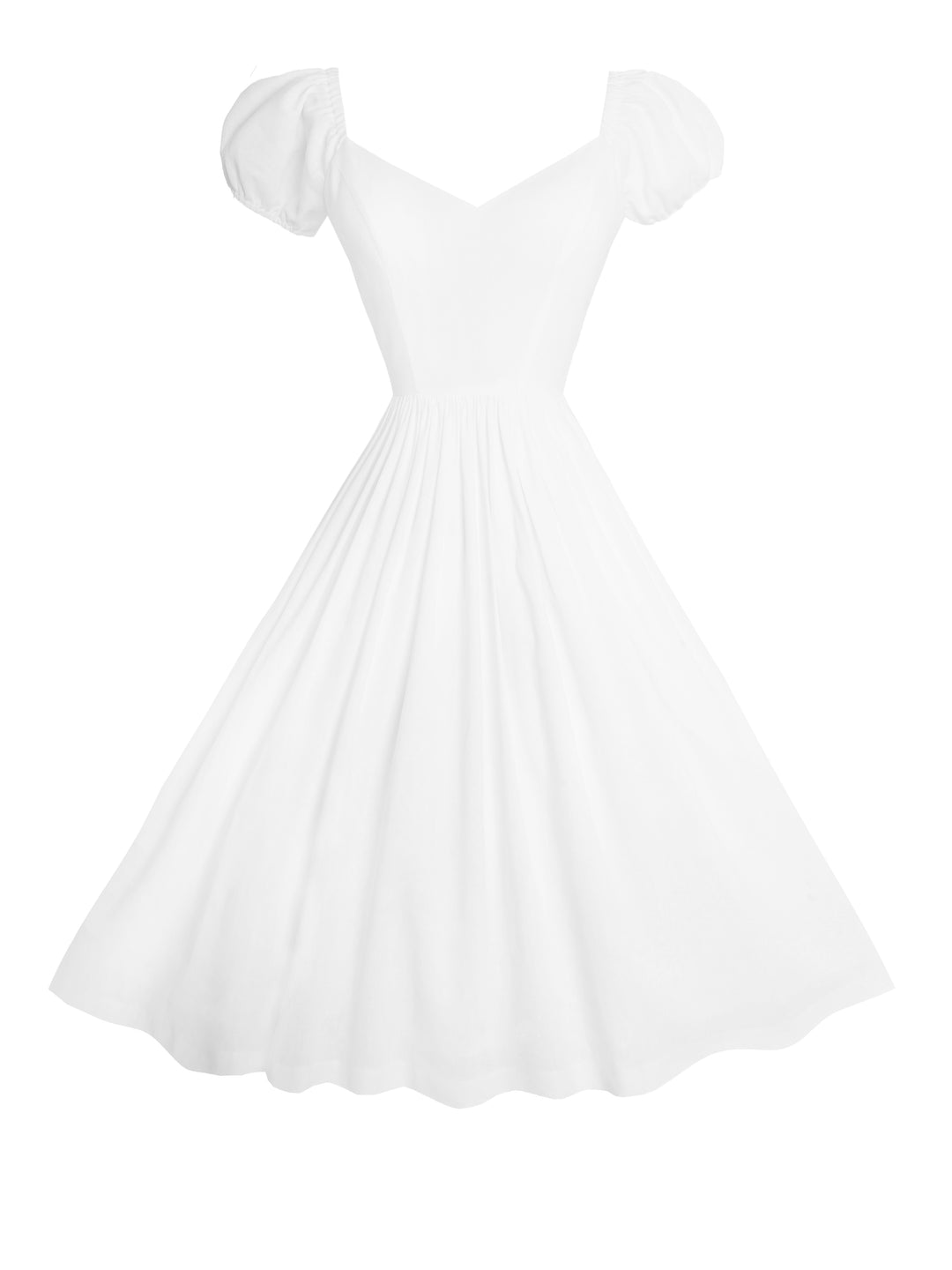 MTO - Margaret Dress in White Cotton