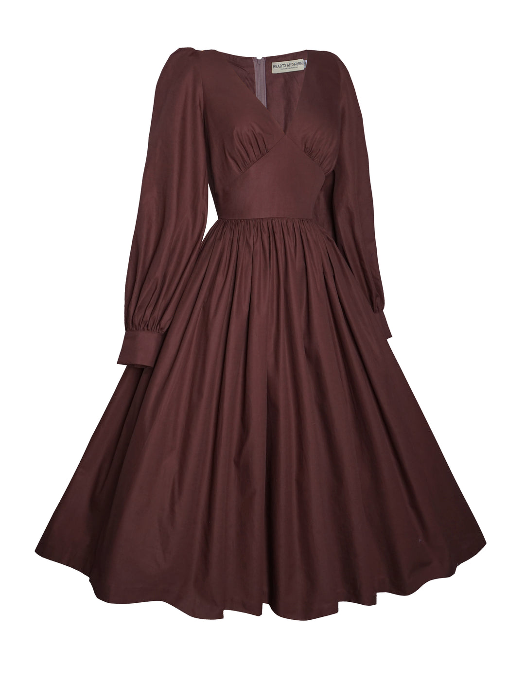 MTO - Harlow Dress in Hickory Brown Cotton
