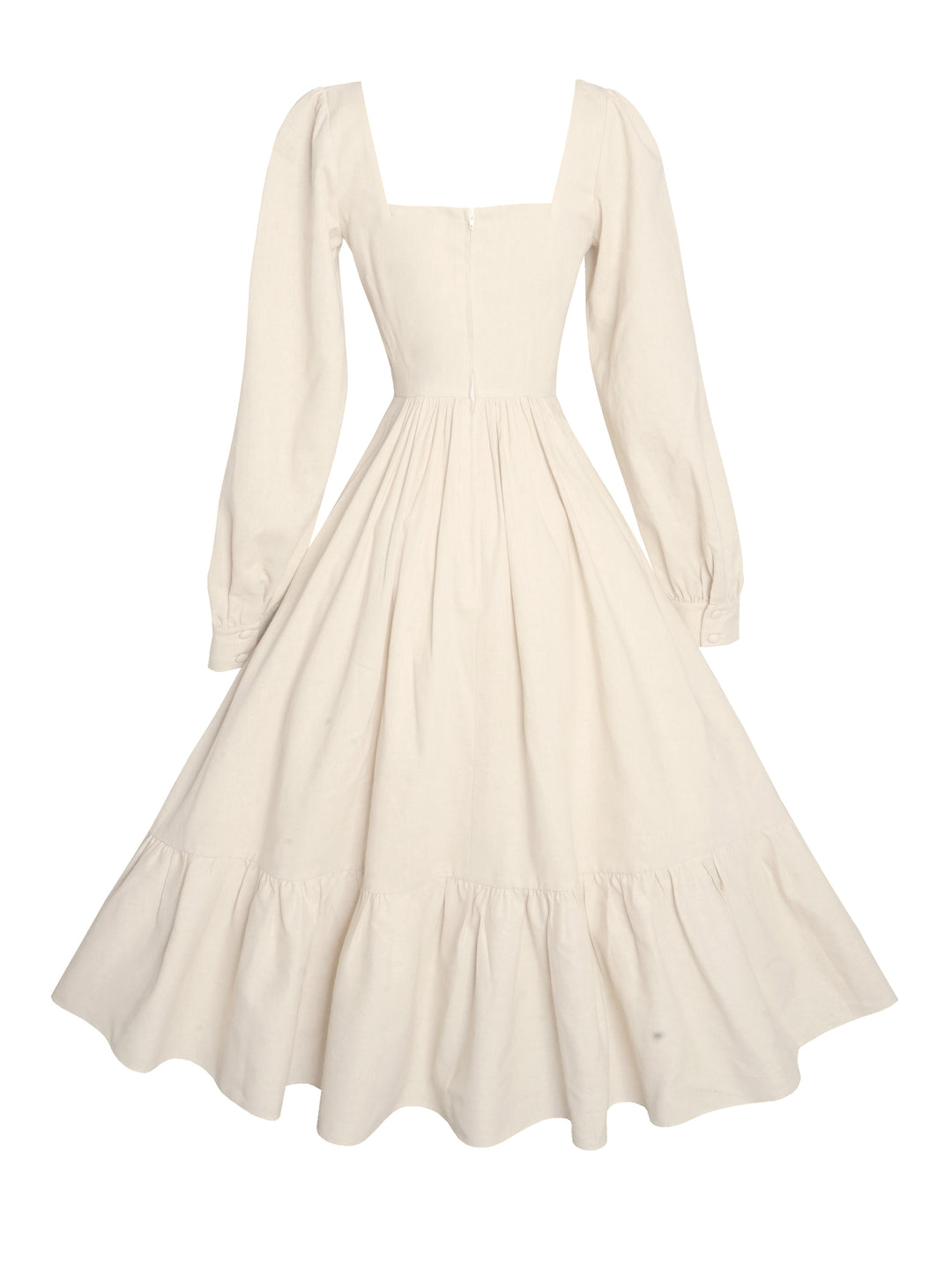 MTO - Mary Dress in Parchment Ivory Linen