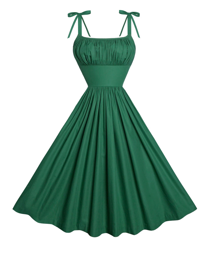 MTO - Kelly Dress in Pine Green Cotton