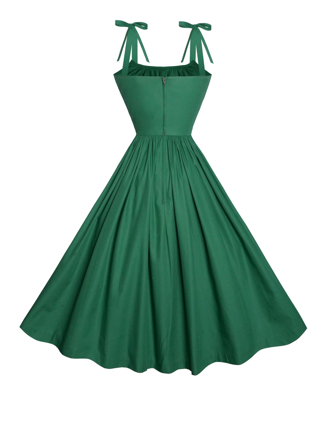 MTO - Kelly Dress in Pine Green Cotton