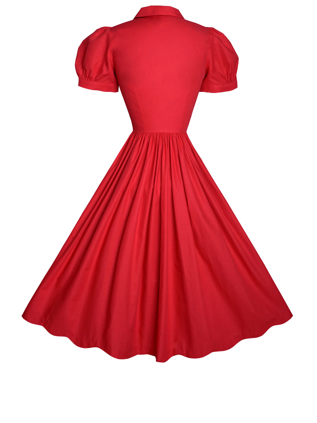 MTO - Judy Dress in Cardinal Red Cotton
