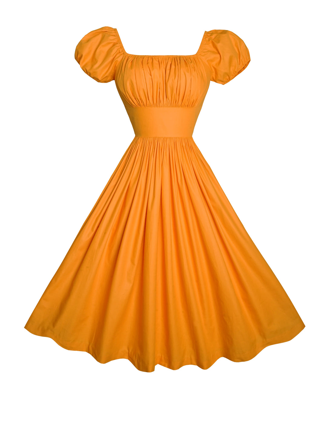 Loretta Dress Pumpkin Orange Cotton