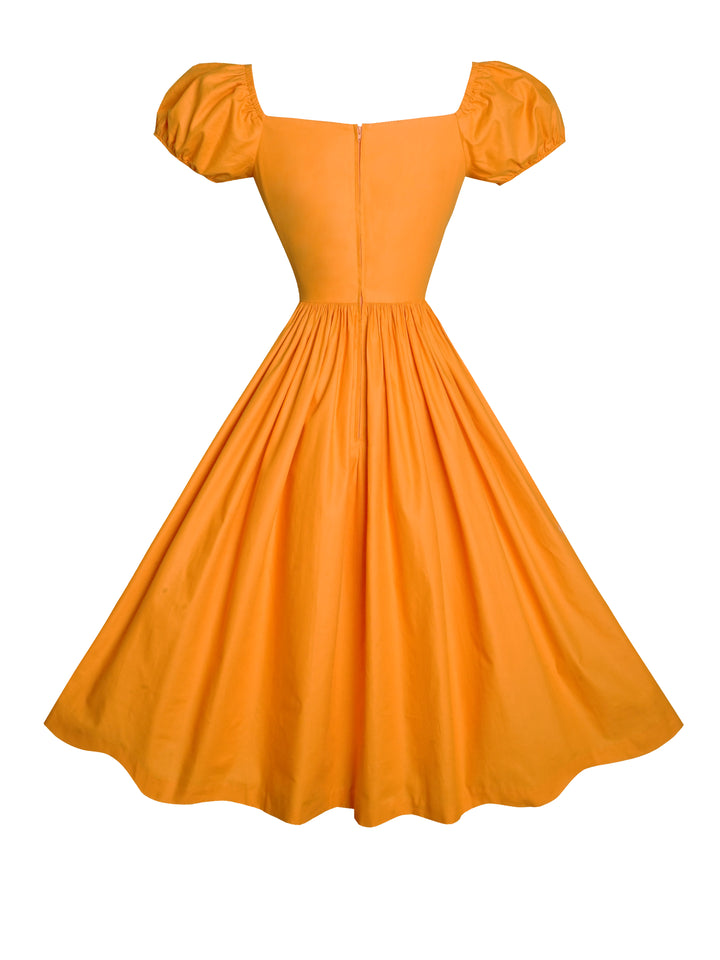 Loretta Dress Pumpkin Orange Cotton