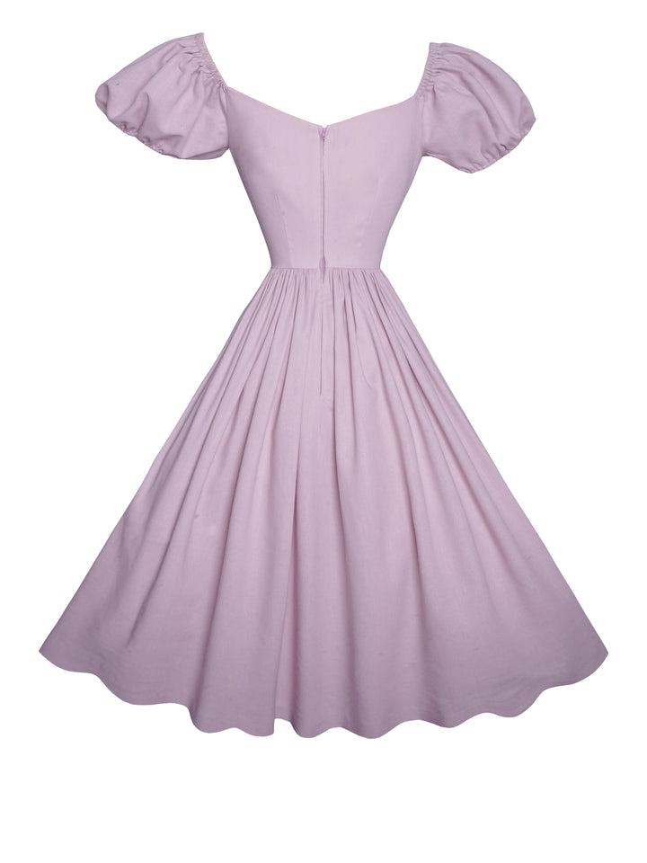 MTO - Margaret Dress in Lilac Purple Linen
