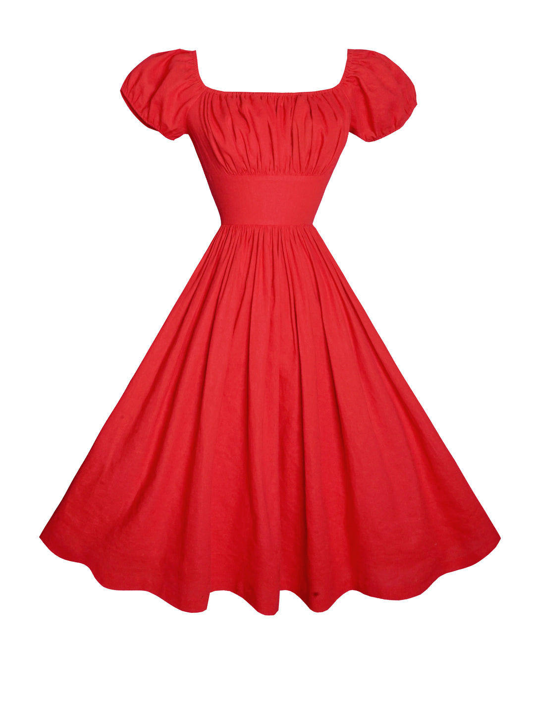 MTO - Loretta Dress in Chili Red Linen