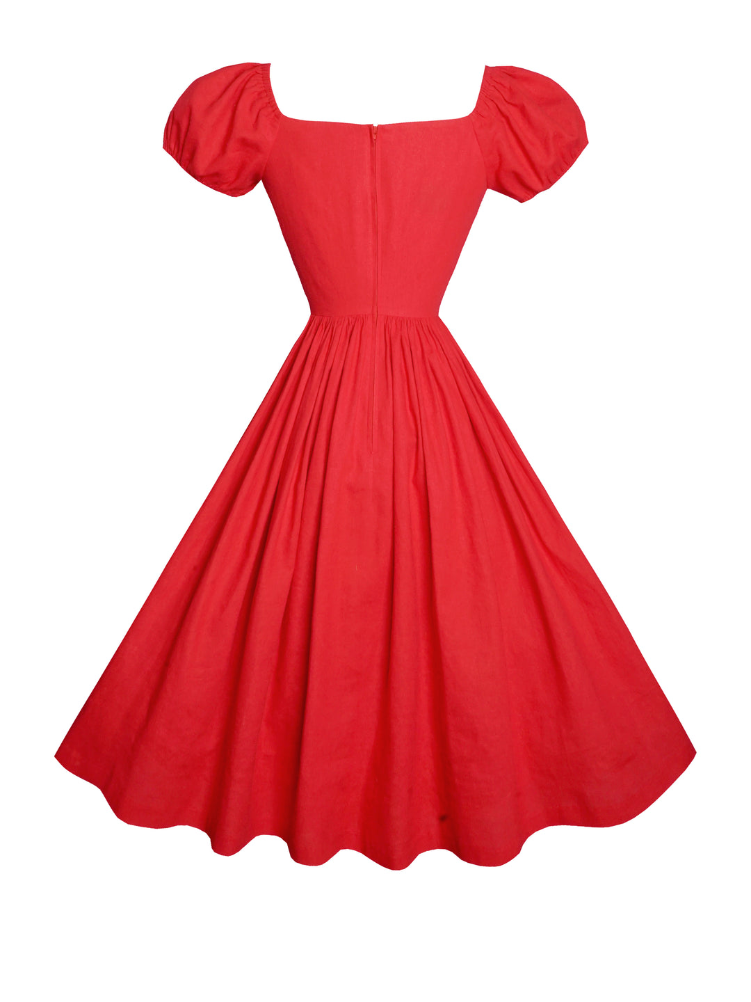 MTO - Loretta Dress in Chili Red Linen