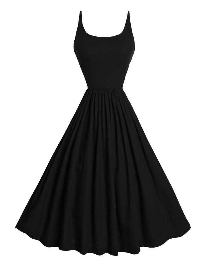 MTO - Penelope Dress Midnight Black Linen