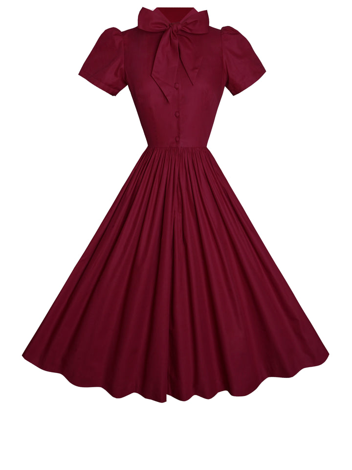 MTO - Bonnie Dress in Burgundy Cotton