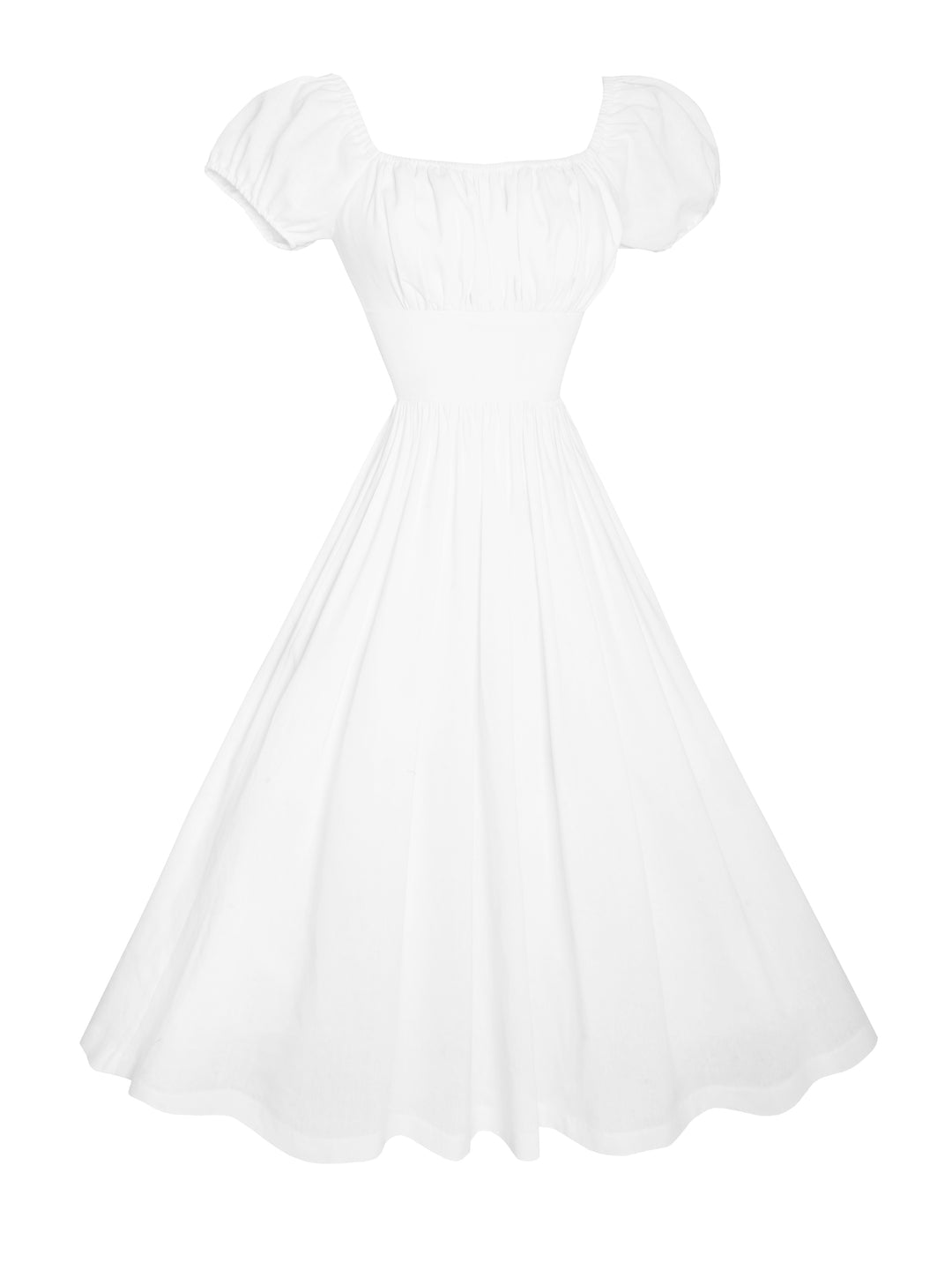 MTO - Loretta Dress in White Linen