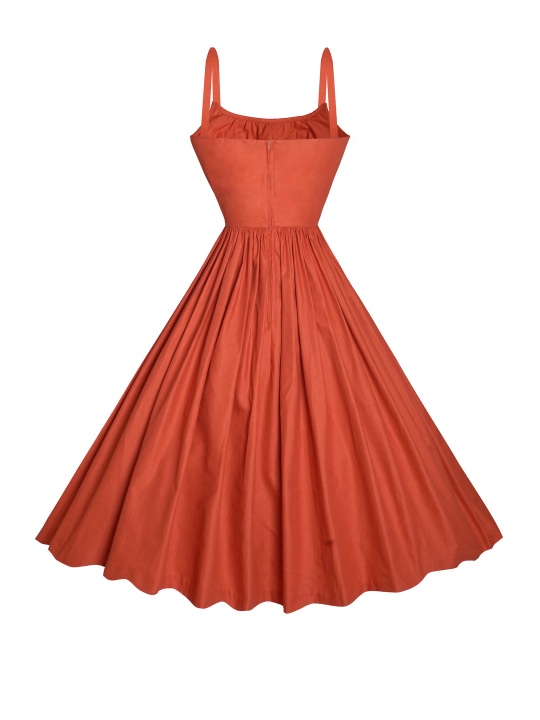 MTO - Grace Dress in Rustic Red Cotton