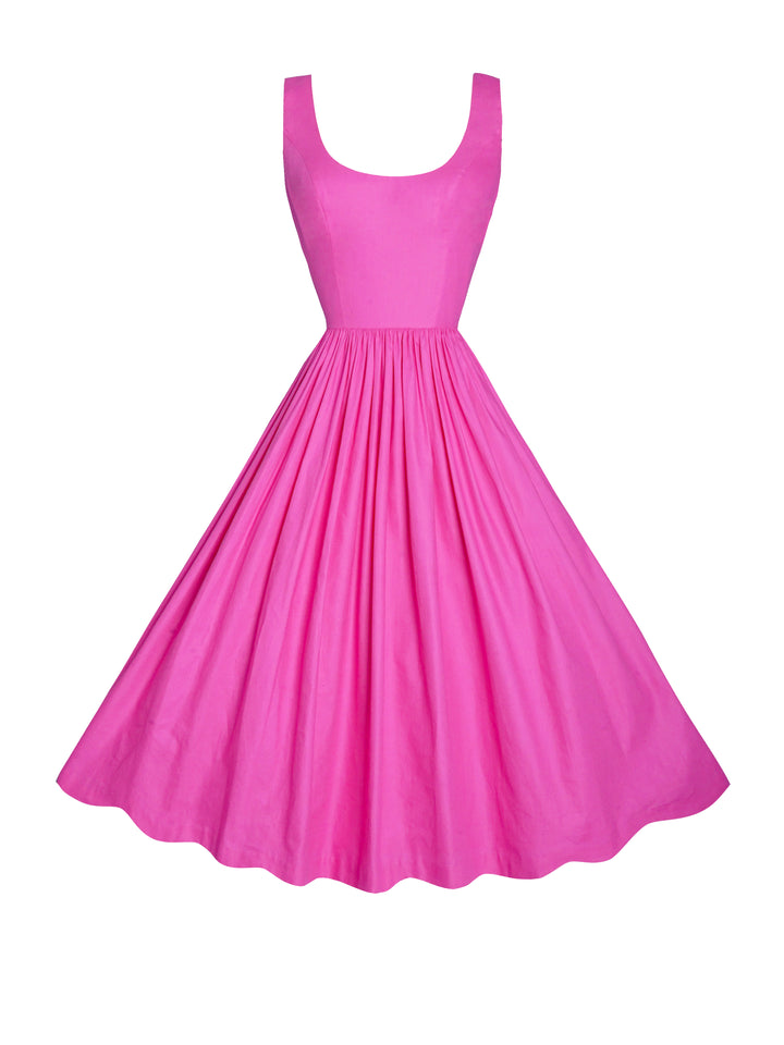 MTO - Emily Dress Barbie Doll Pink Cotton