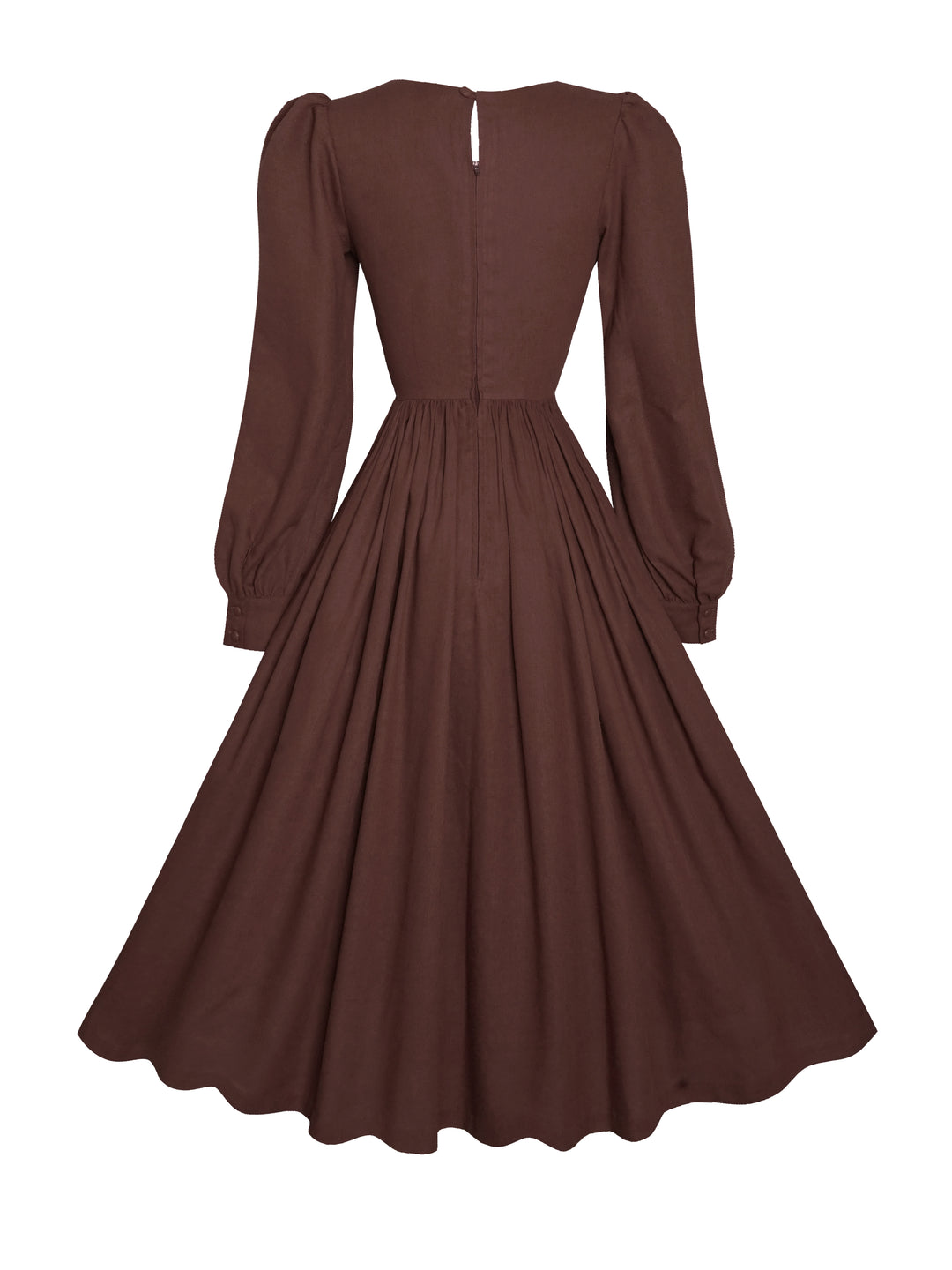 MTO - Agnes Dress in Walnut Linen