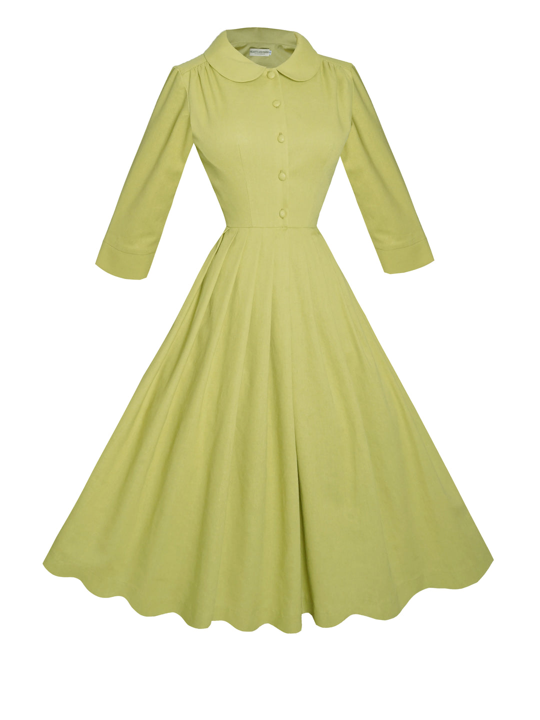 MTO - Wendy Dress Pistachio Green Linen
