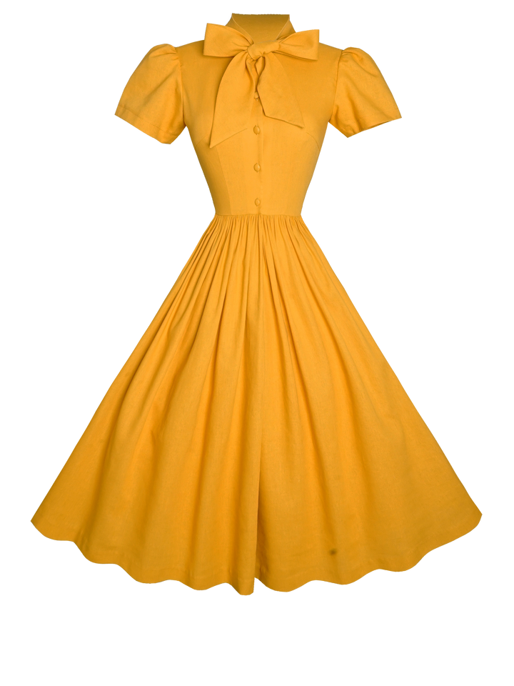 MTO - Bonnie Dress in Tuscany Yellow Linen