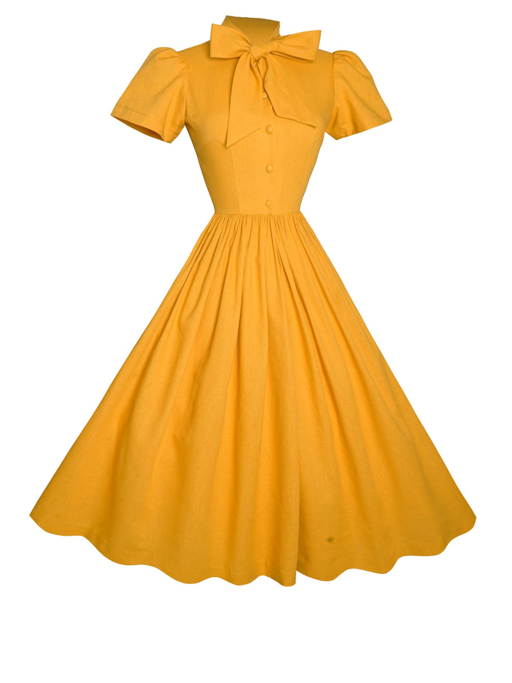 MTO - Bonnie Dress in Tuscany Yellow Linen