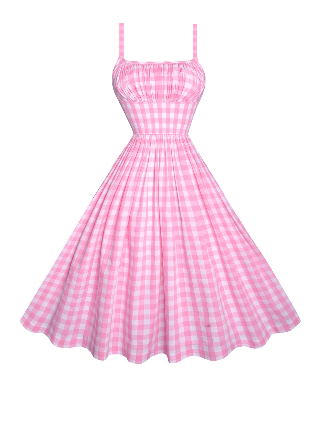 MTO - Grace Dress Light Pink Gingham - Large Checks