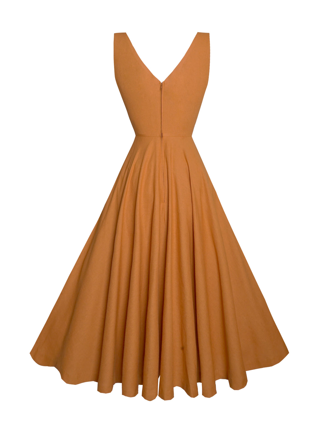 MTO - Diana Dress in Cinnamon Brown Linen