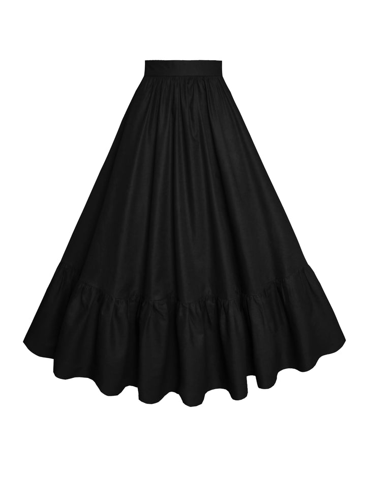 MTO - Rosita Skirt Raven Black Cotton