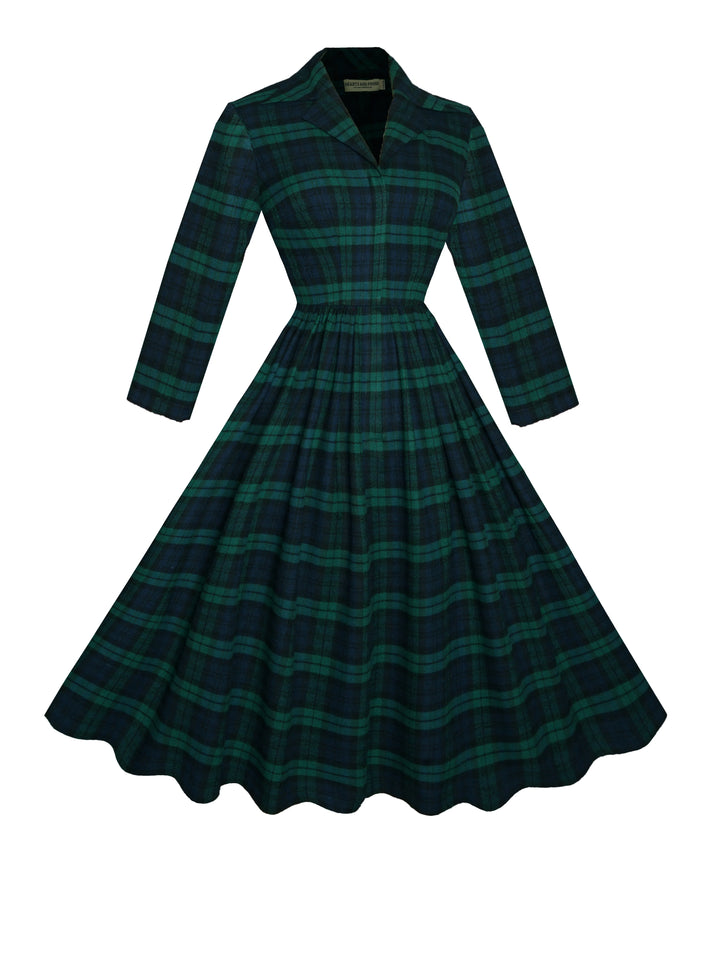 MTO - Natalie Dress in Green "You Plaid me at Hello"