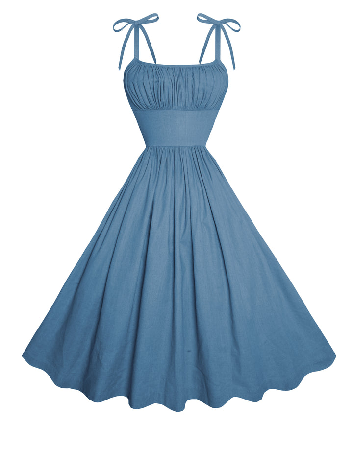 MTO - Kelly Dress in Carolina Blue Linen