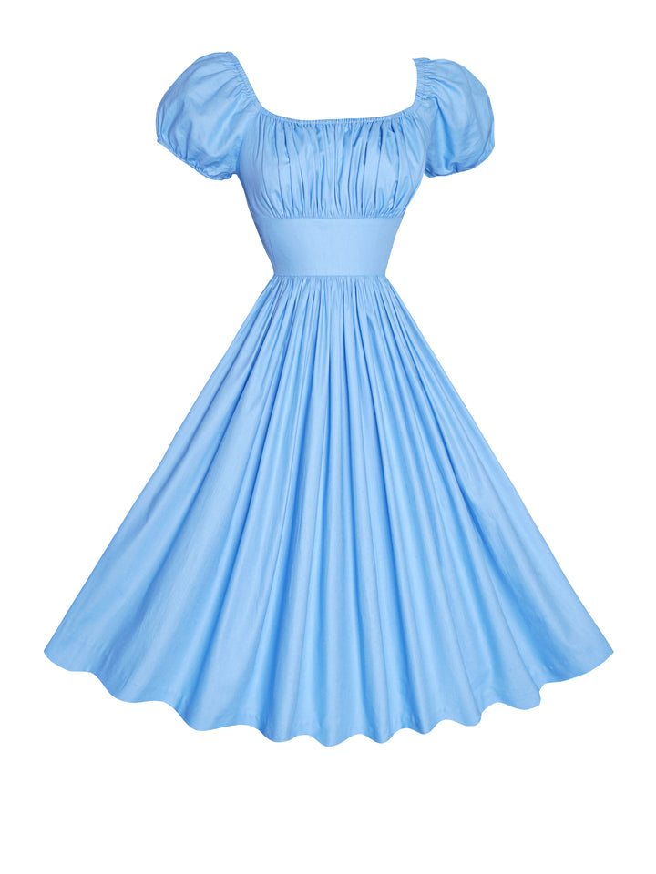MTO - Loretta Dress in Cinderella Blue Cotton